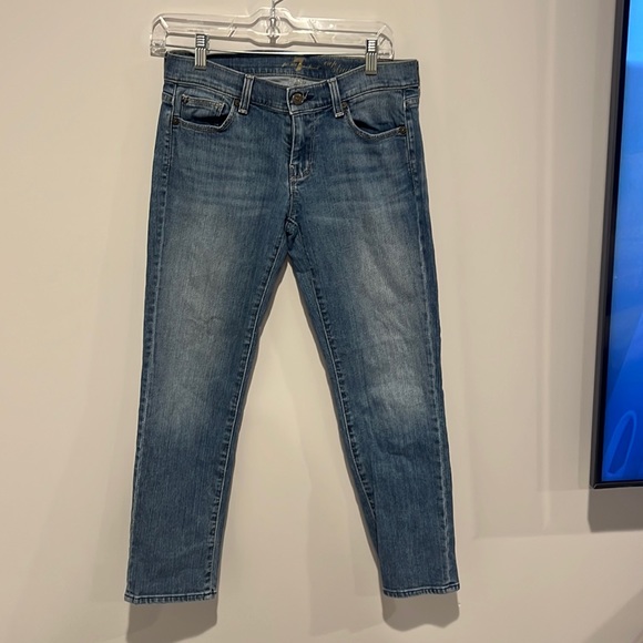 7 for All Mankind cropped straight jeans - Picture 1 of 4